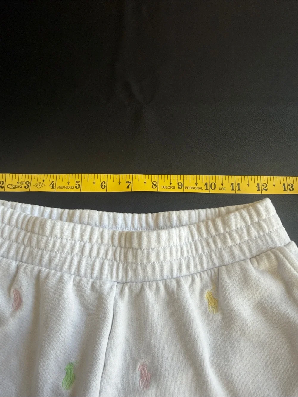 Polo Ralph Lauren White Terry Shorts Multicolor Pony Logo Kids XL 16